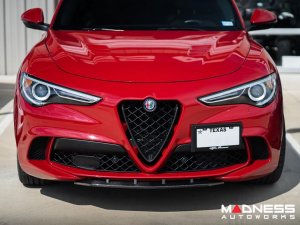  Alfa Romeo Stelvio Front Splitter - Carbon Fiber - Quadrifoglio